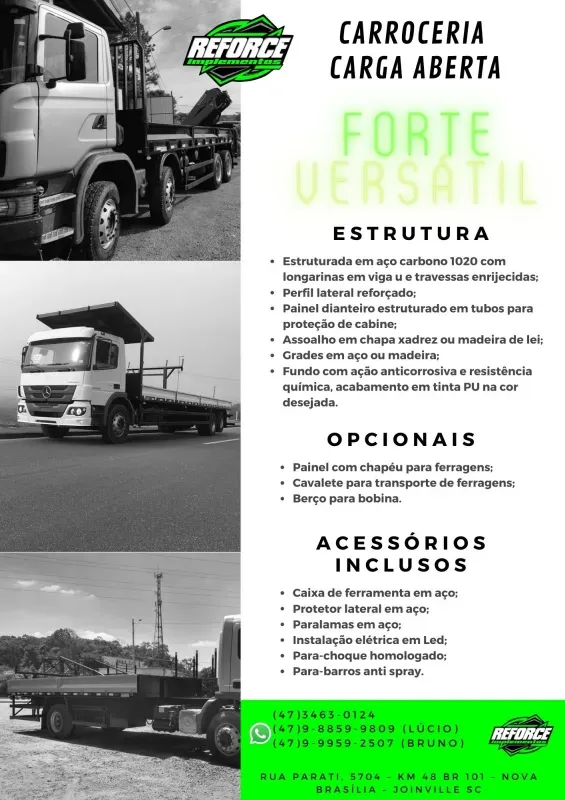 Carroceria Carga aberta Pesada Carroceria Carga aberta Pesada